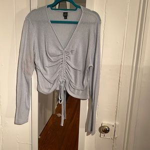 Light blue cropped sweater